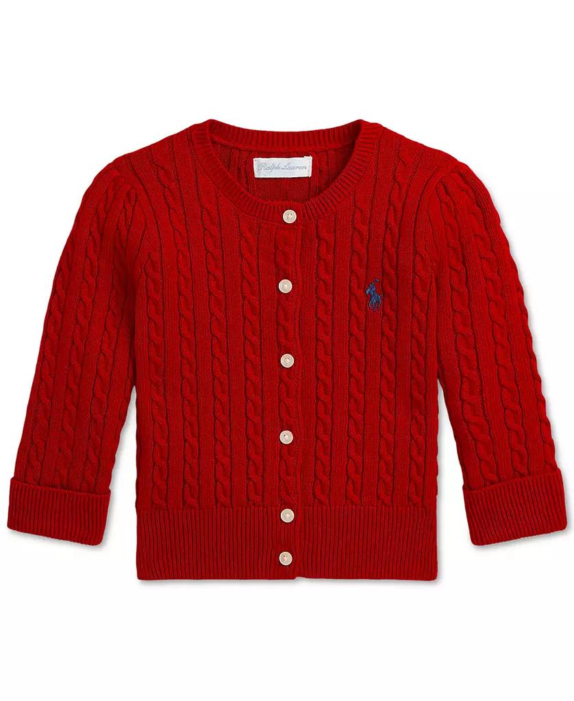 Ralph Lauren Baby Girls Cable-Knit Cotton Cardigan