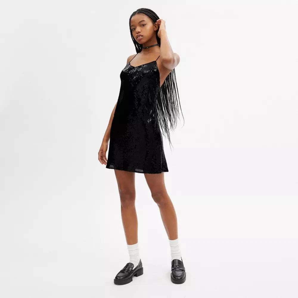 Coach Sequin Short Cami Dress 2