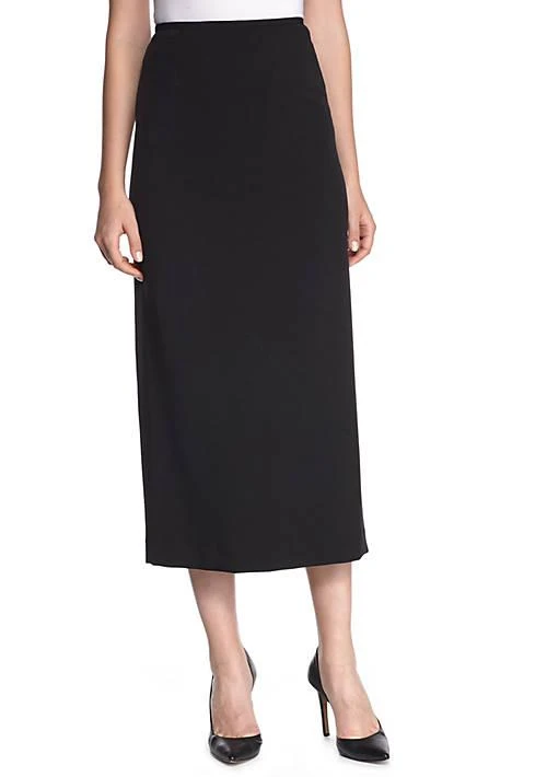 Kasper Womens Stretch Crepe Column Skirt 1