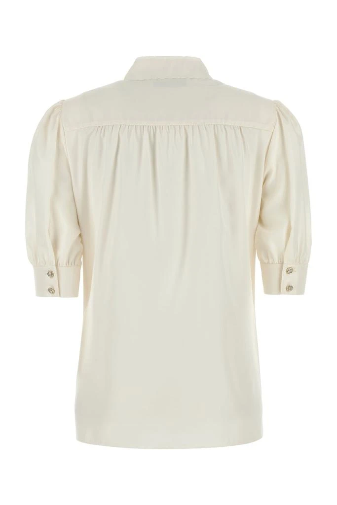 Alessandra Rich Ivory satin shirt 2