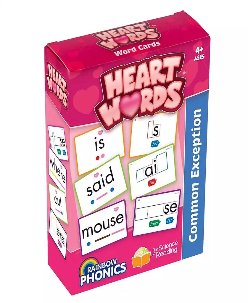 Junior Learning Rainbow Phonics - Heart Words Word Cards 5