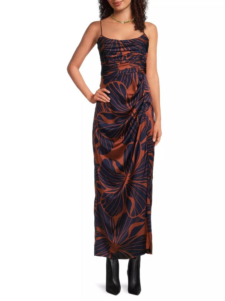 Hutch Luxe Floral Satin Maxi Dress 2