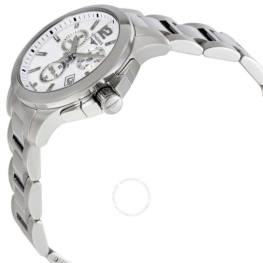 Longines Conquest Chronograph White Dial Unisex Watch L33794166