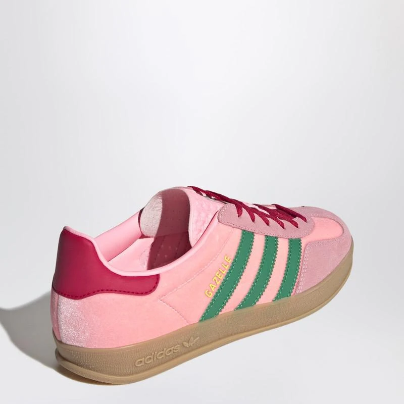 Adidas Gazelle Indoor Court Green/Glow Pink/Gum velvet Sneaker 4