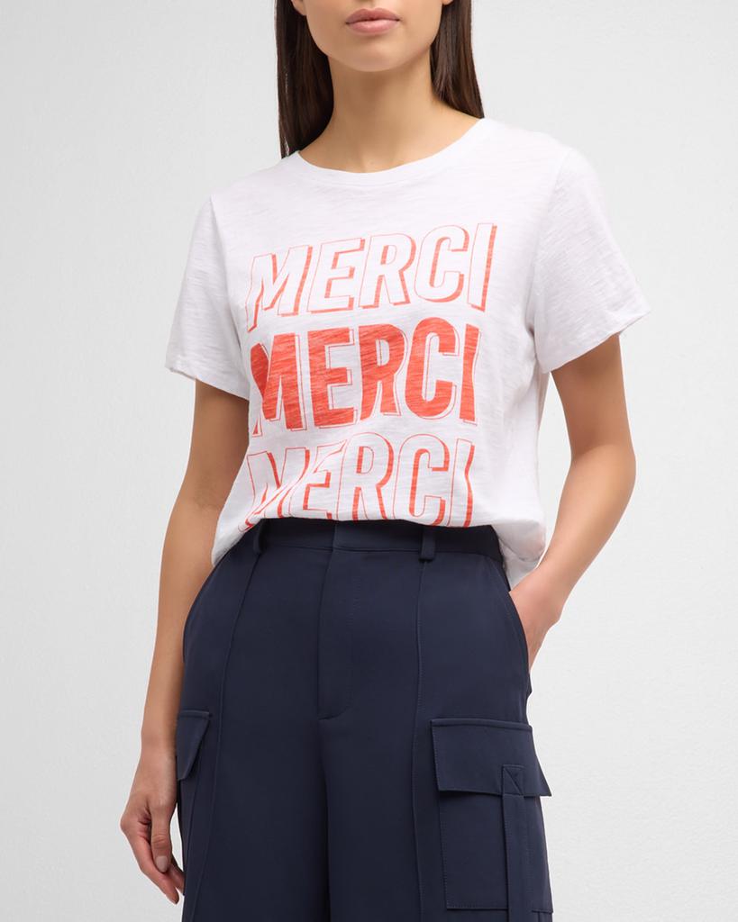 Cinq a Sept Pop Up Merci Merci Merci Cotton T-Shirt