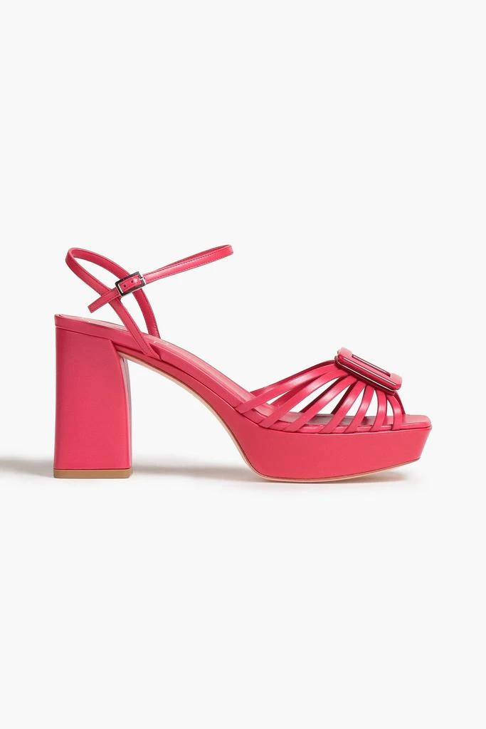 Roger Vivier Buckle-embellished leather platform sandals 1