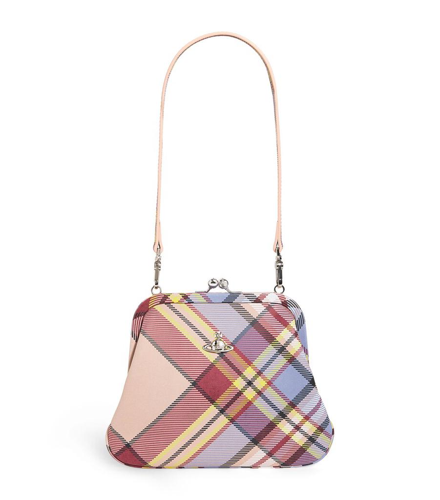 Vivienne Westwood Black Granny bag with tartan pattern