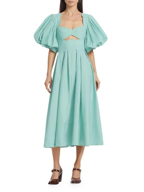 Farm Rio Cotton Cut-Out Midi-Dress 1