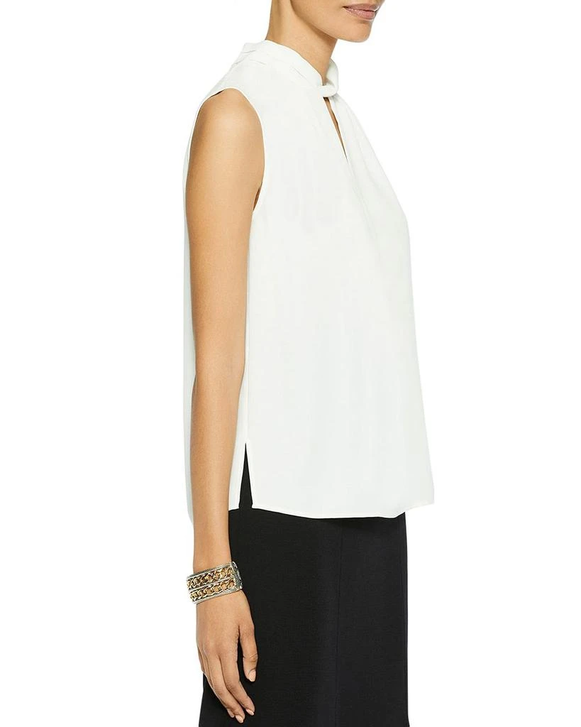 Misook Twist Neck Crepe de Chine Tank 3