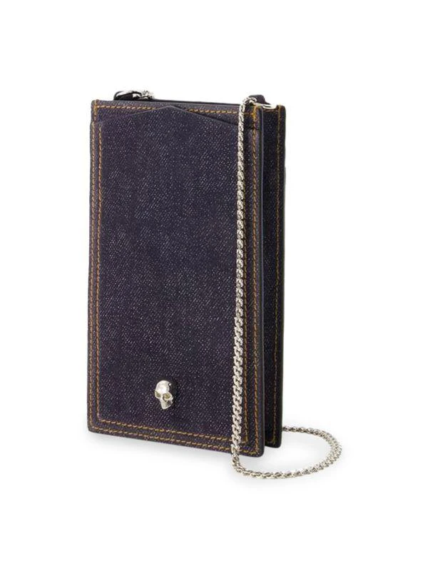 Alexander McQueen Leather & Denim Skull Phone Case 3