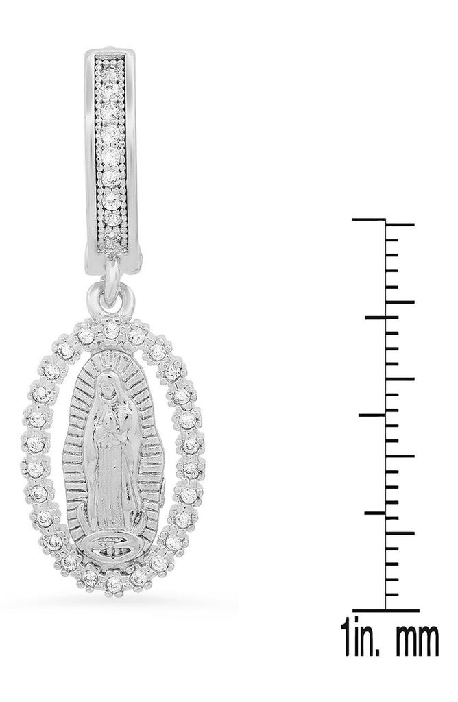 HMY JEWELRY 18K White Gold Plated Crystal Hoop Earrings