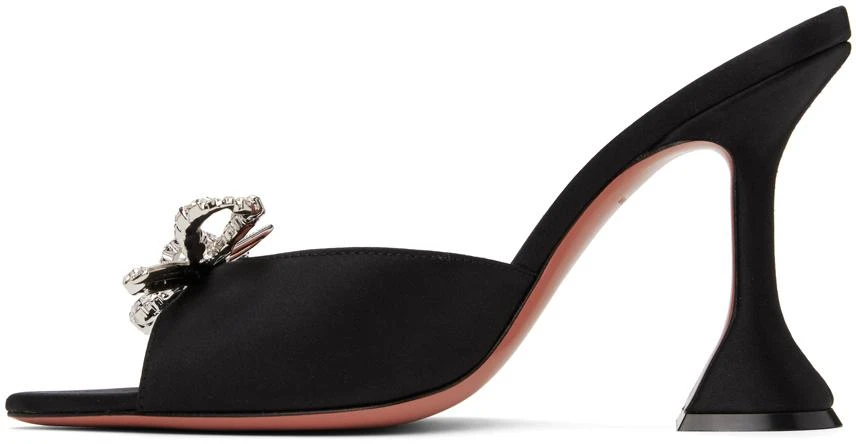 Amina Muaddi Black Rosie Slipper Heeled Sandals 3