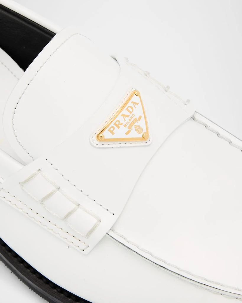 Prada Men's Brushed Leather Split-Toe Loafers 4
