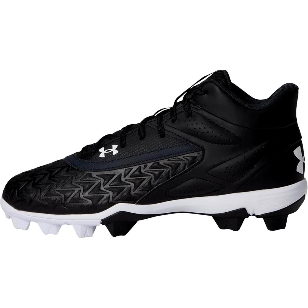 Under Armour Leadoff Mid 3.0 Baseball Cleats Black / Black / White  3027446-001 Men's