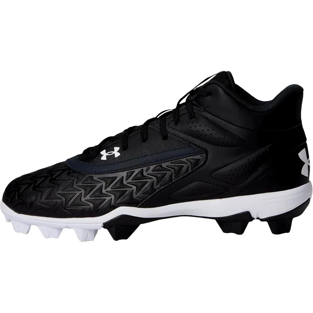 Under Armour Leadoff Mid 3.0 Baseball Cleats Black / Black / White  3027446-001 Men's 1