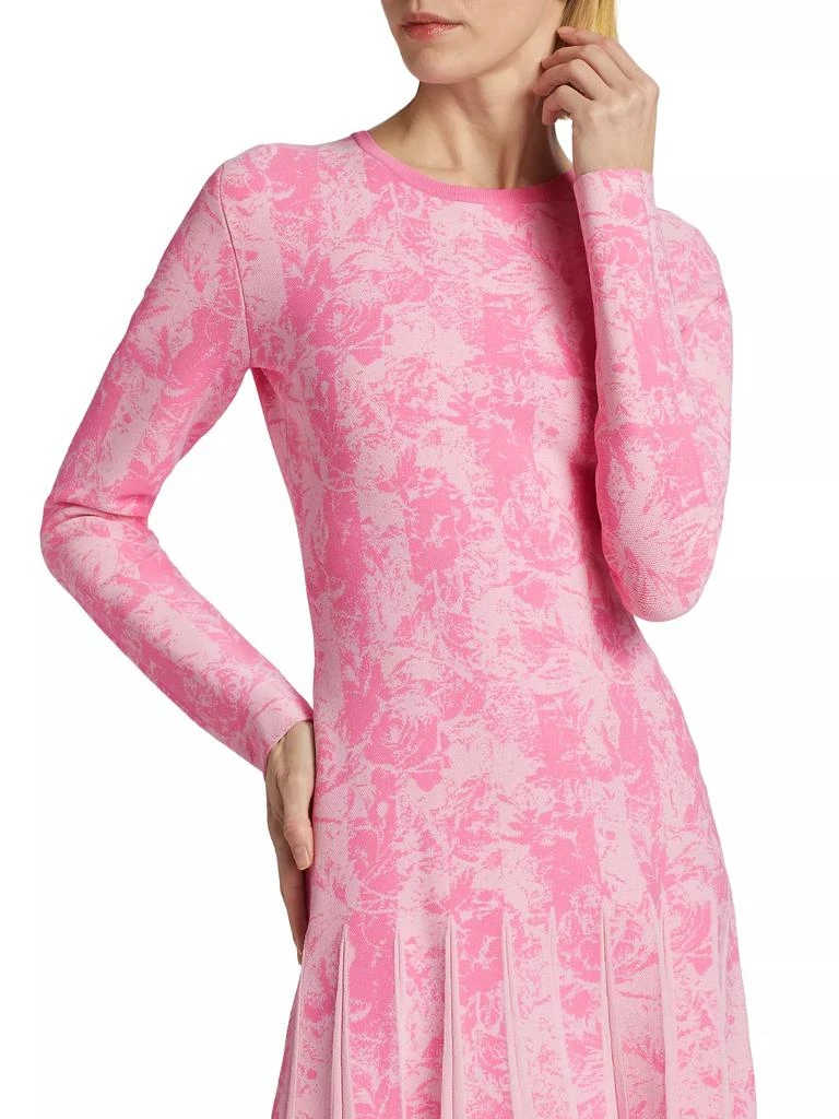 LELA ROSE Knitted Jacquard Knee-Length Dress 6