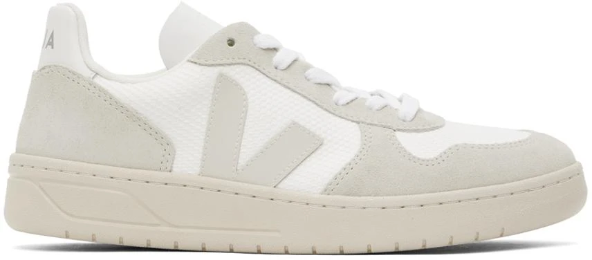 Veja Beige & White V-10 B-Mesh Sneakers 1