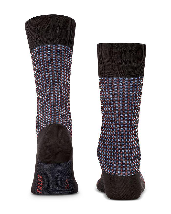 FALKE Uptown Tie Cotton & Nylon Grid Crew Socks