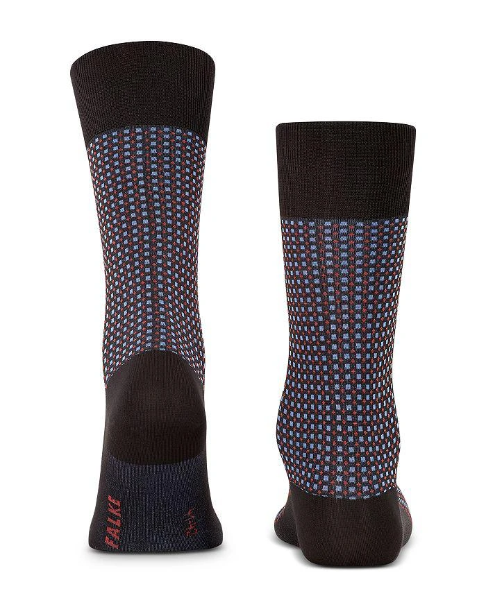 FALKE Uptown Tie Cotton & Nylon Grid Crew Socks 2