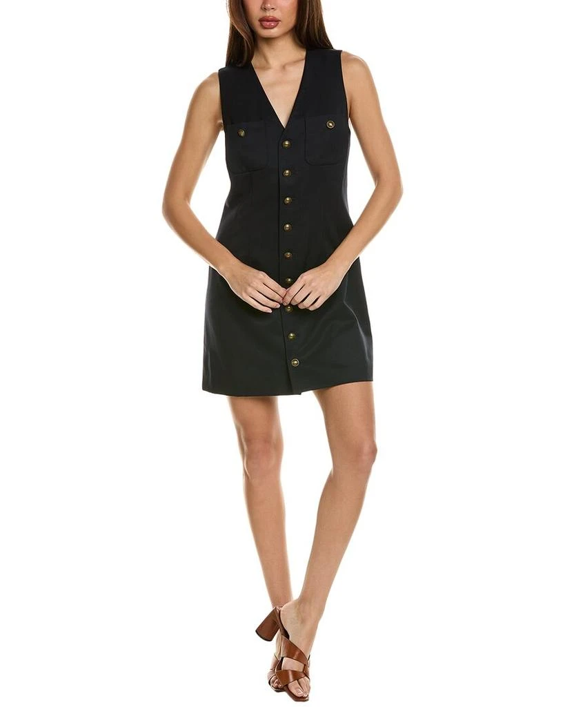 Button Front Wool-Blend Shift Dress  On Sale Now with Up to 81% Off |  Discover Exclusive Deals & Savings at BeyondStyle  Authentic FRAME women| clothing|dresses with Limited-Time Discounts, Free Shipping, and