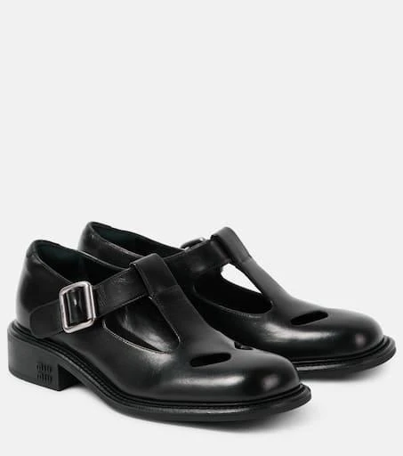 Miu Miu Cutout leather Mary Jane flats 1