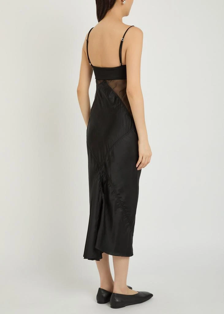 Rick Owens Panelled satin midi slip dress 3