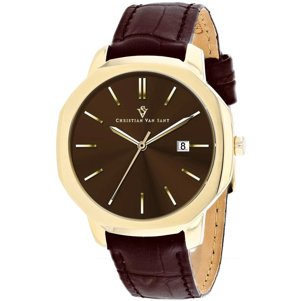 Christian Van Sant Men's Octavius Slim Brown Dial Watch 1