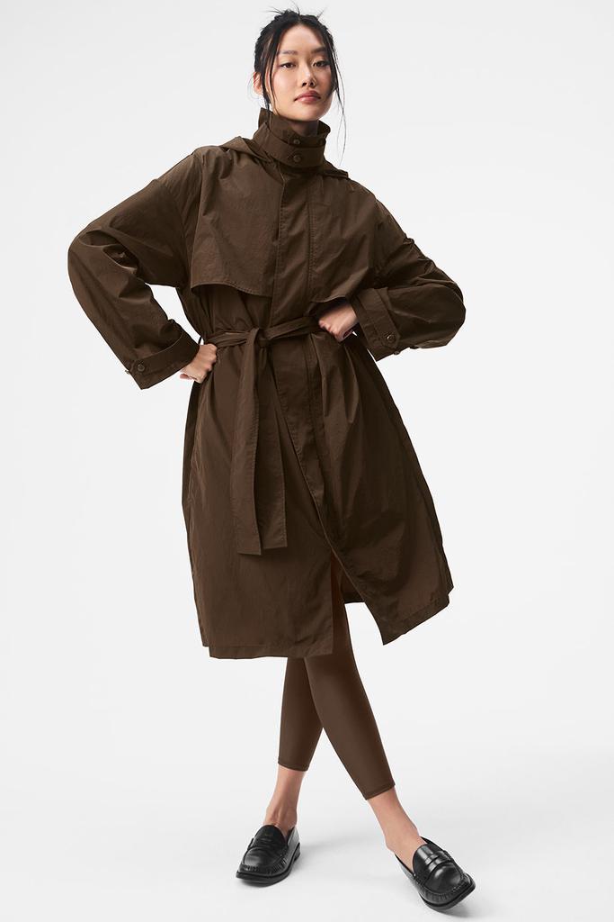 トレンチコート [Alo Yoga] llic Break Line Trench Metallic Break Line Trench - Silver Metallic | Alo Yoga