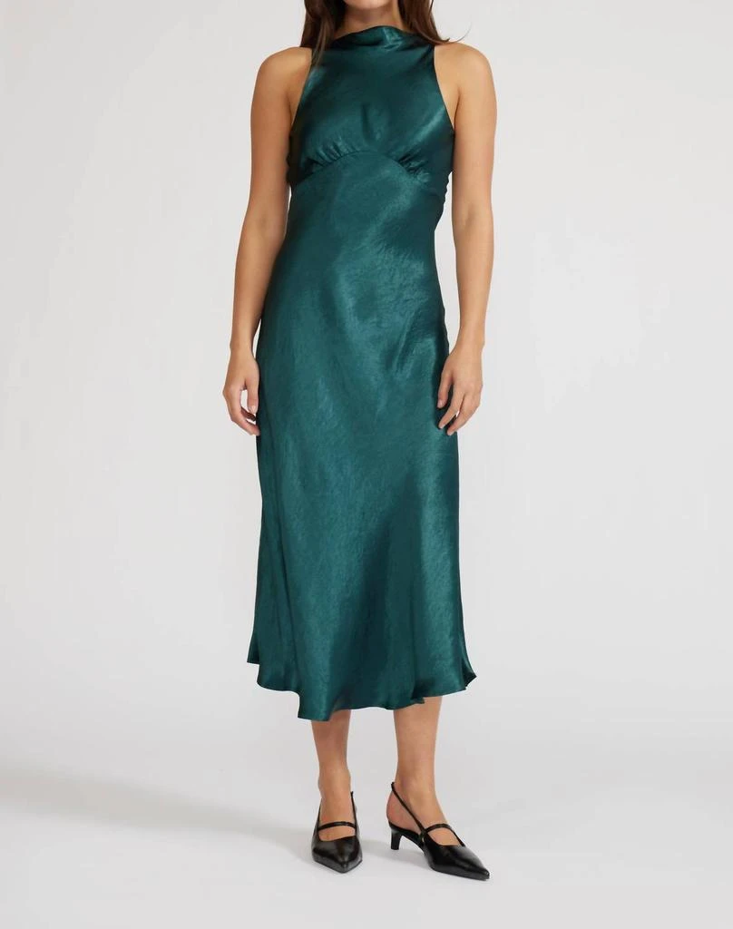slim fit dress slacks EDDY x Mckenzie Depinto Lucy Dress in Green Plaid & Floral