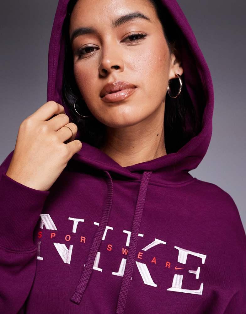 nike swoosh oversized hoodie