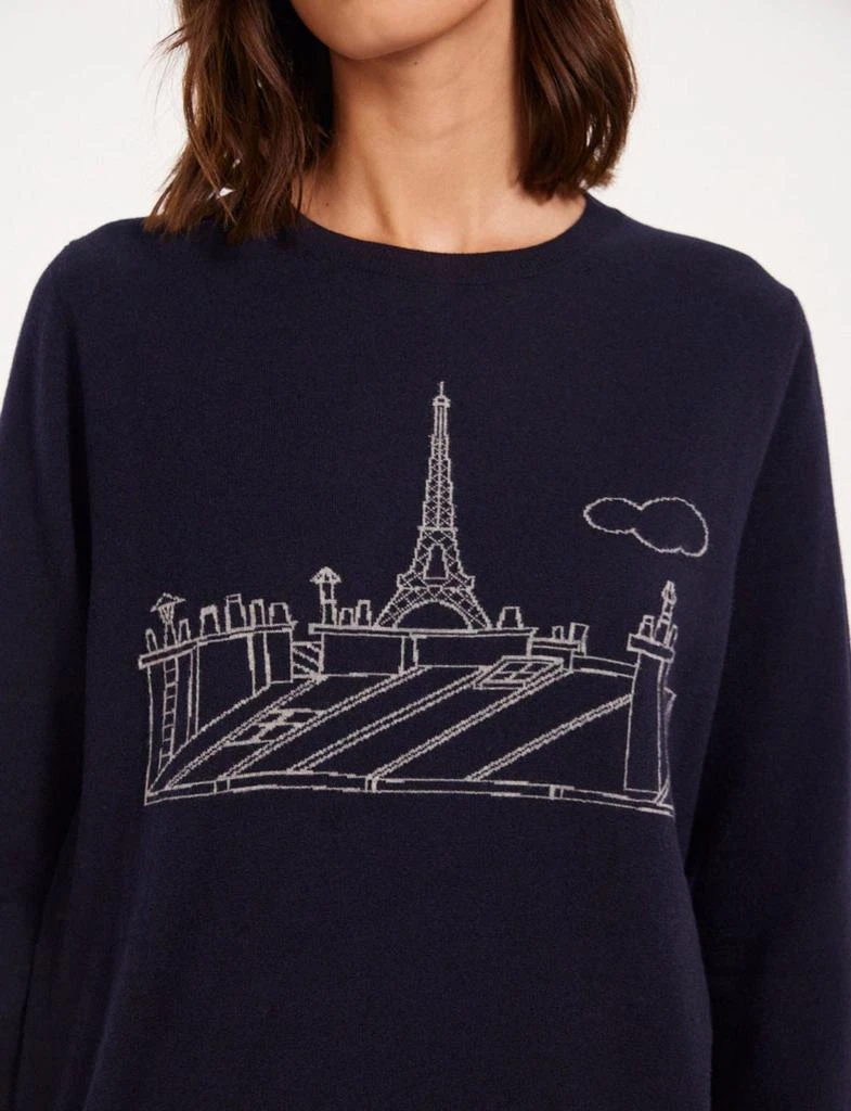 INES DE LA FRESSANGE PARIS Parigi navy blue sweater 3