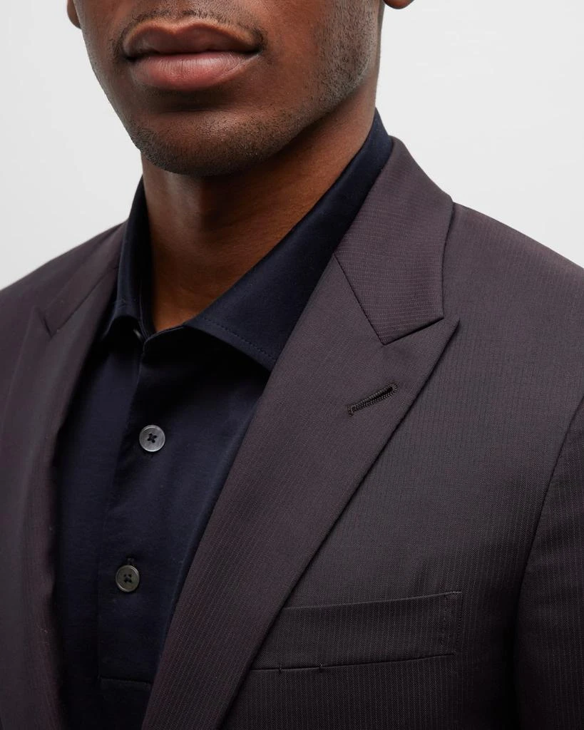 Zegna Men's Narrow Tonal Stripe Wool Suit 2