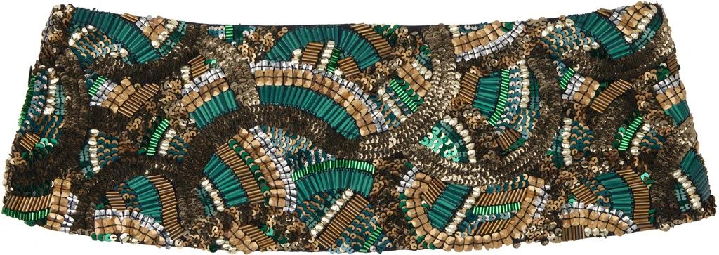 Dries Van Noten Green Sequin Belt