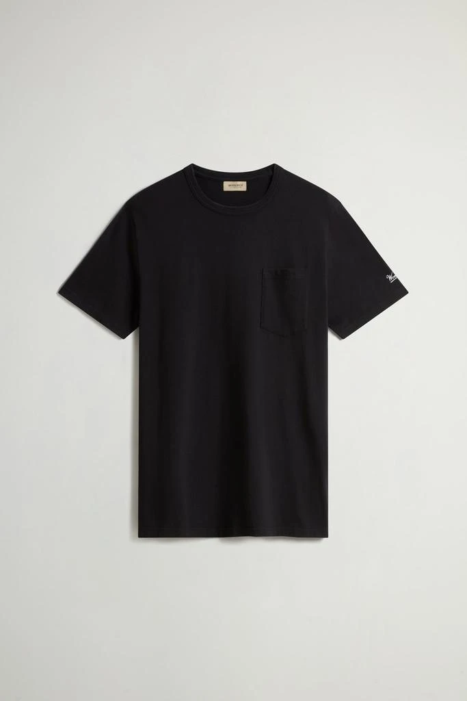 Woolrich Pure Cotton T-Shirt with Pocket - Men - Black 5