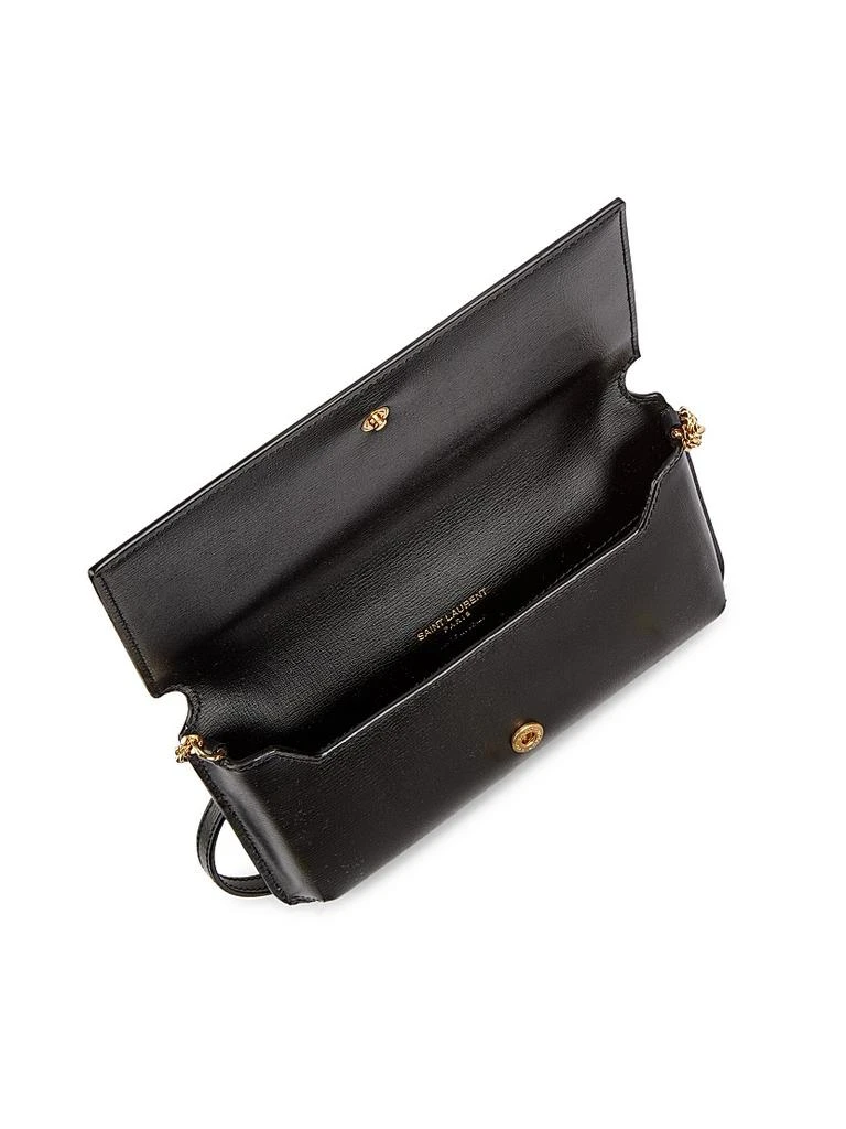 Yves Saint Laurent Cassandre Phone Holder with Strap in Smooth Leather 3