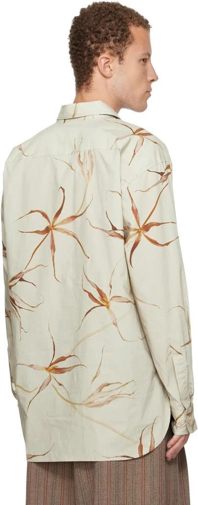 Dries Van Noten Beige Loose Cotton Shirt 3