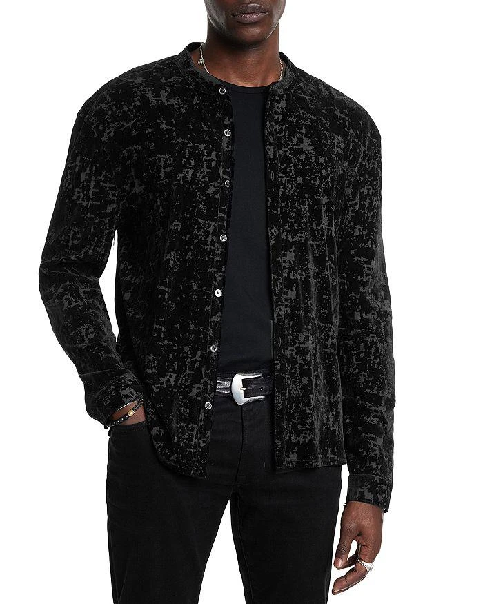 John Varvatos Valencia Regular Fit Velour Burnout Shirt 3