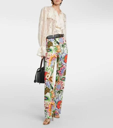 ETRO High-rise floral straight pants 2