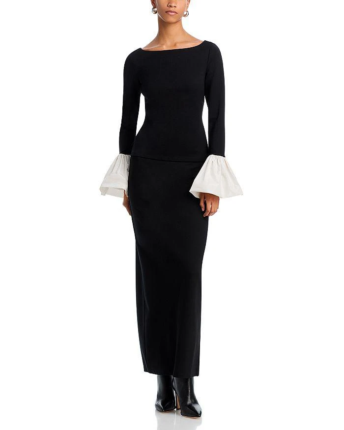 Staud Paige Flutter Cuff Top 5