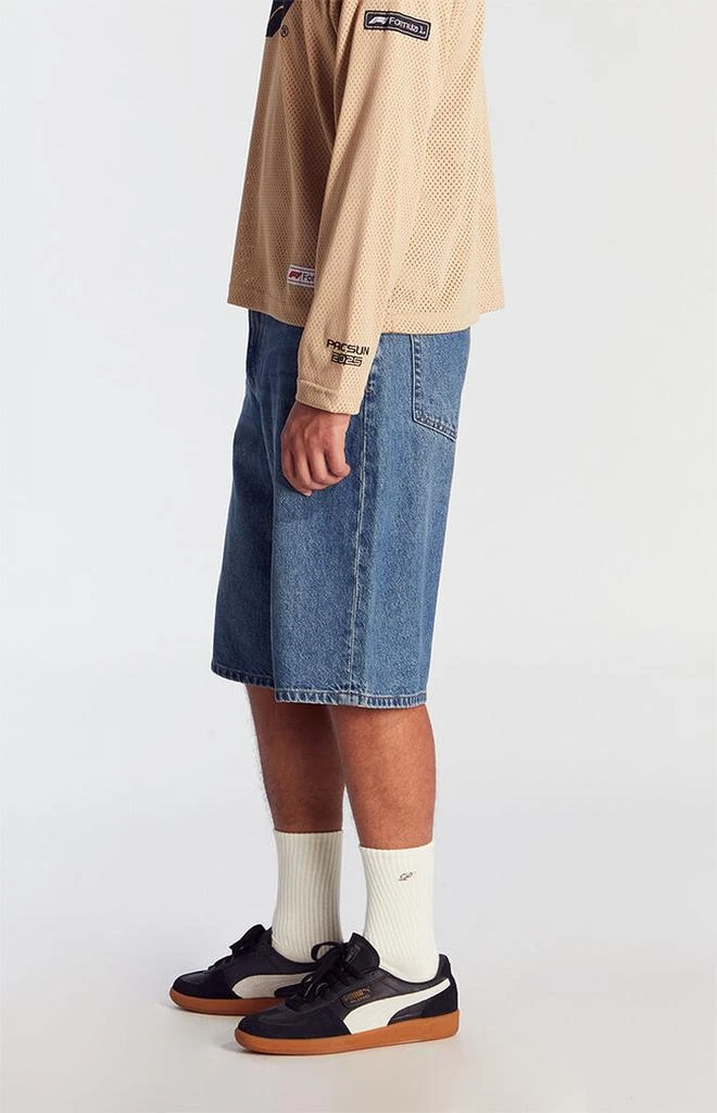 PacSun Dark Indigo Extreme Baggy Denim Shorts 3