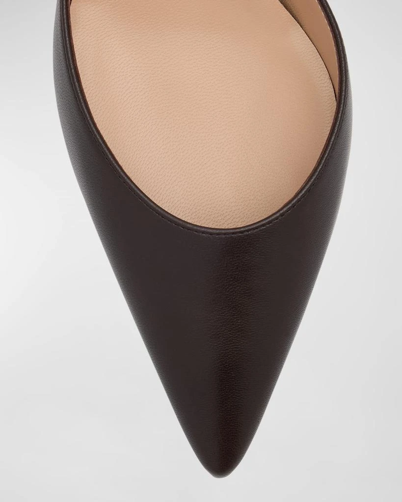 Manolo Blahnik Carolyne Leather Low-Heel Slingback Pump 6
