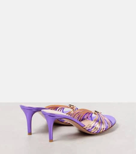 Gianvito Rossi 70 metallic leather mules 2