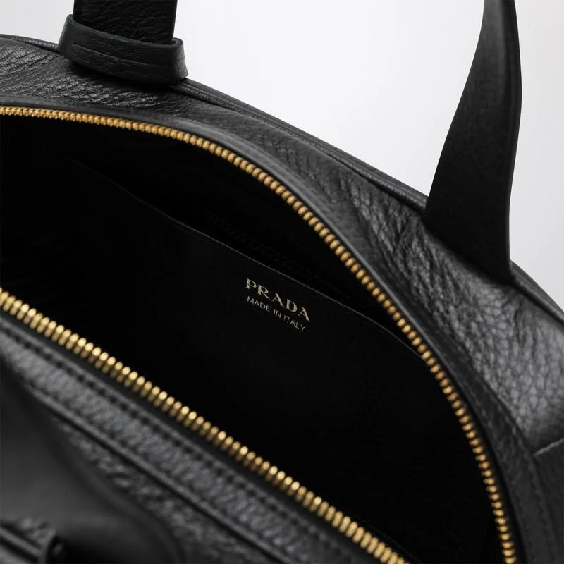 Prada Large black leather satchel bag 5