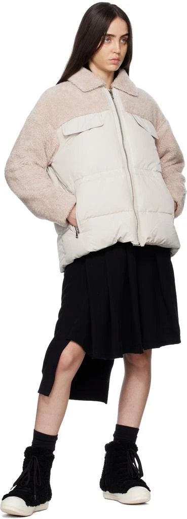 Yves Salomon Beige & Pink Paneled Jacket 4