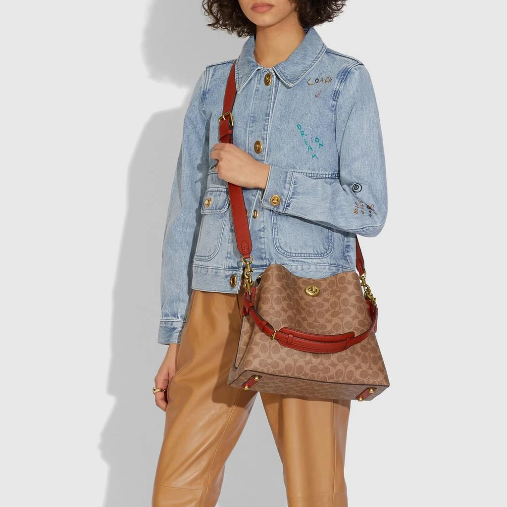 Coach Willow Signature Canvas and Leather Shoulder Bag 2