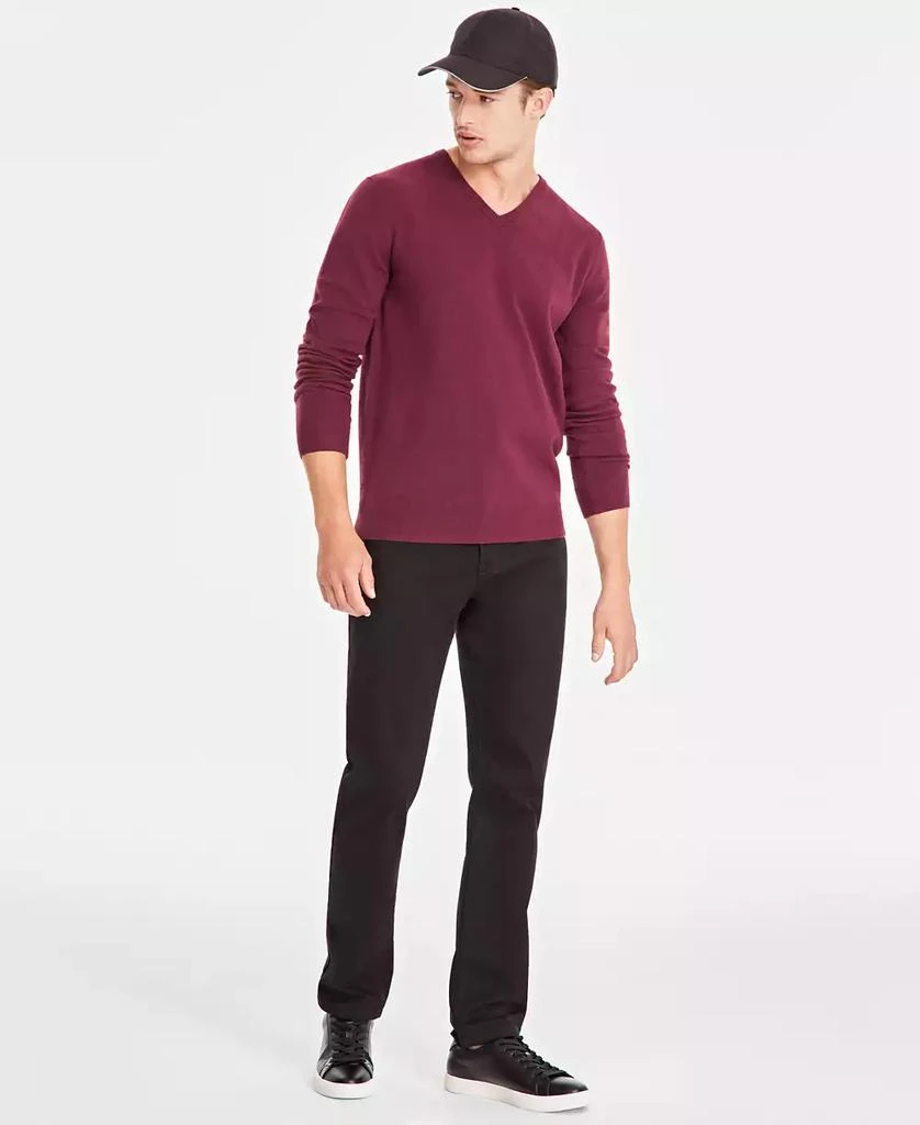 Alfani Men's Solid V-Neck Cotton Sweater, Created for Macy's 4