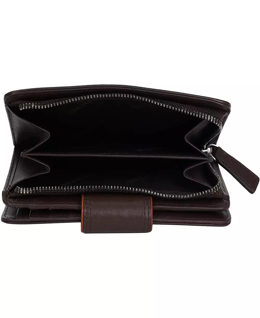 Mancini Leather Goods Women's Sonoma RFID Secure Clutch Wallet 6