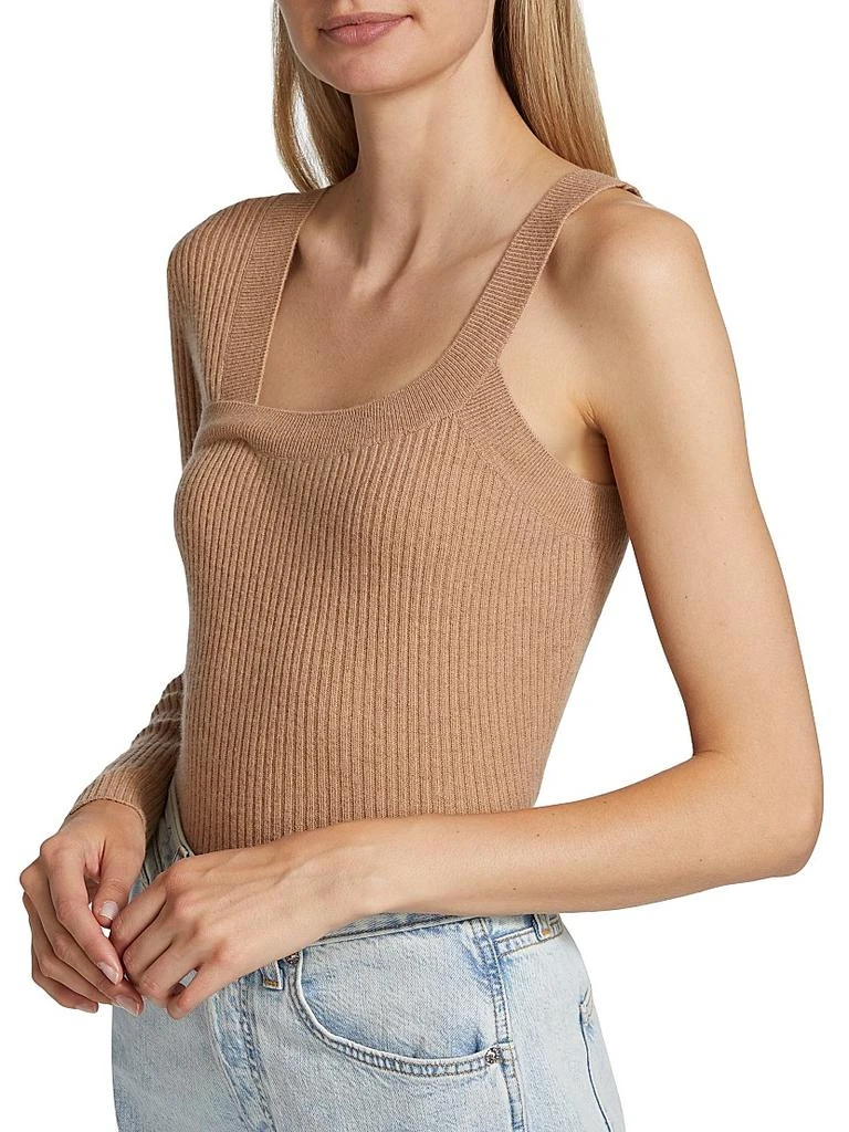 Naadam Wool-Cashmere Ribbed Asymmetrical Sweater 6