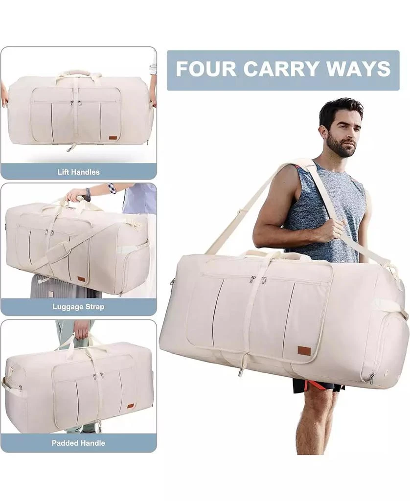 Urtala 120L Travel Duffle Bag for Men and Women, Large Foldable Duffel Bag for Travel with Shoe Compartment Overnight Weekender Bag Gym Bag Water & Tear Resistant 3