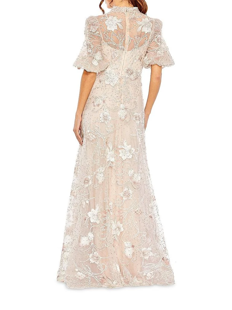 Mac Duggal Floral-Embroidered Puff A-Line Gown - Dresses & Skirts - Free  Shipping - BeyondStyle